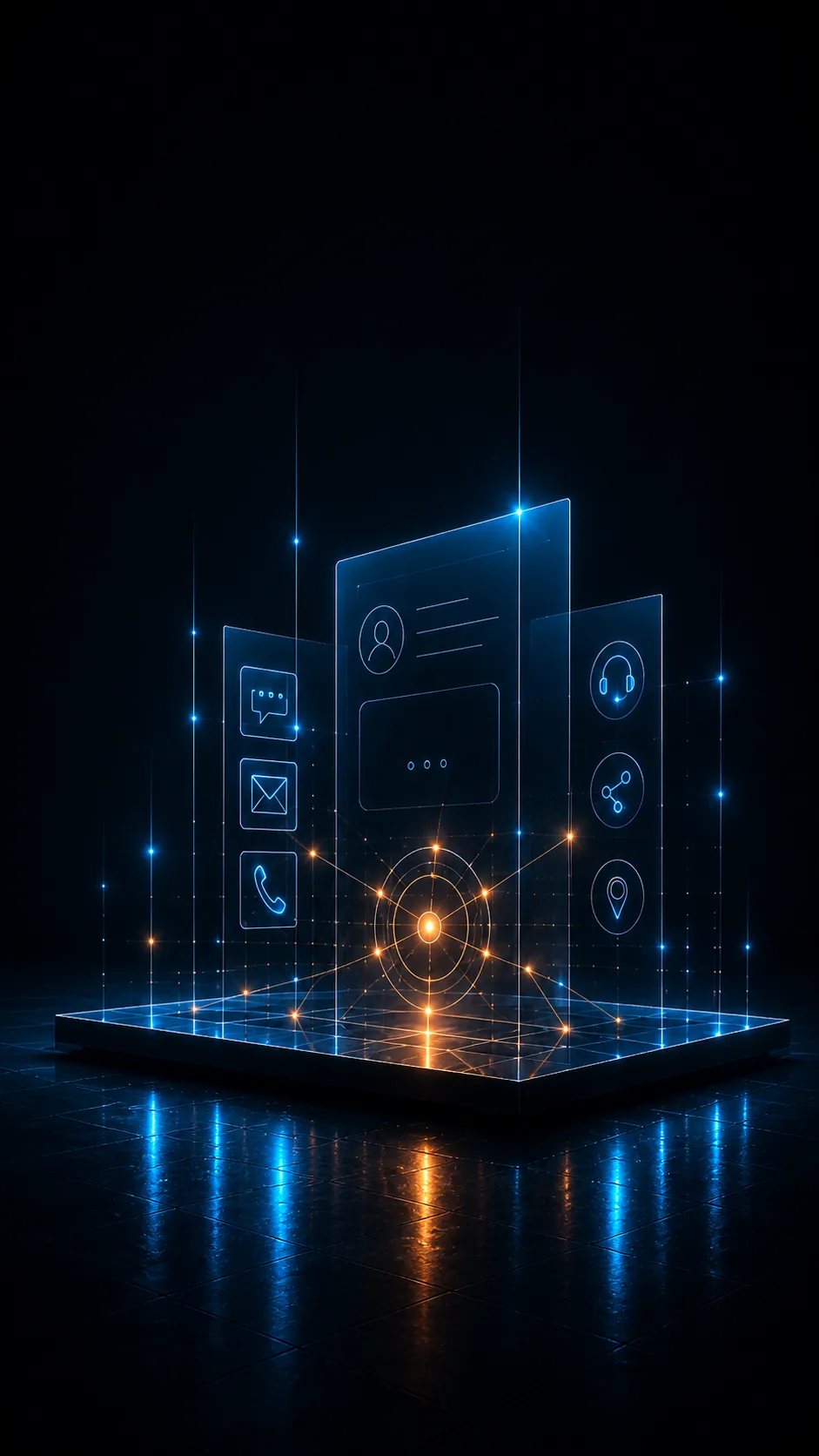 Abstrakte Kontakt- und Kommunikationsschnittstelle mit digitalen Verbindungspunkten